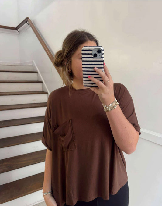 Oversized Ribbed Short Sleeve