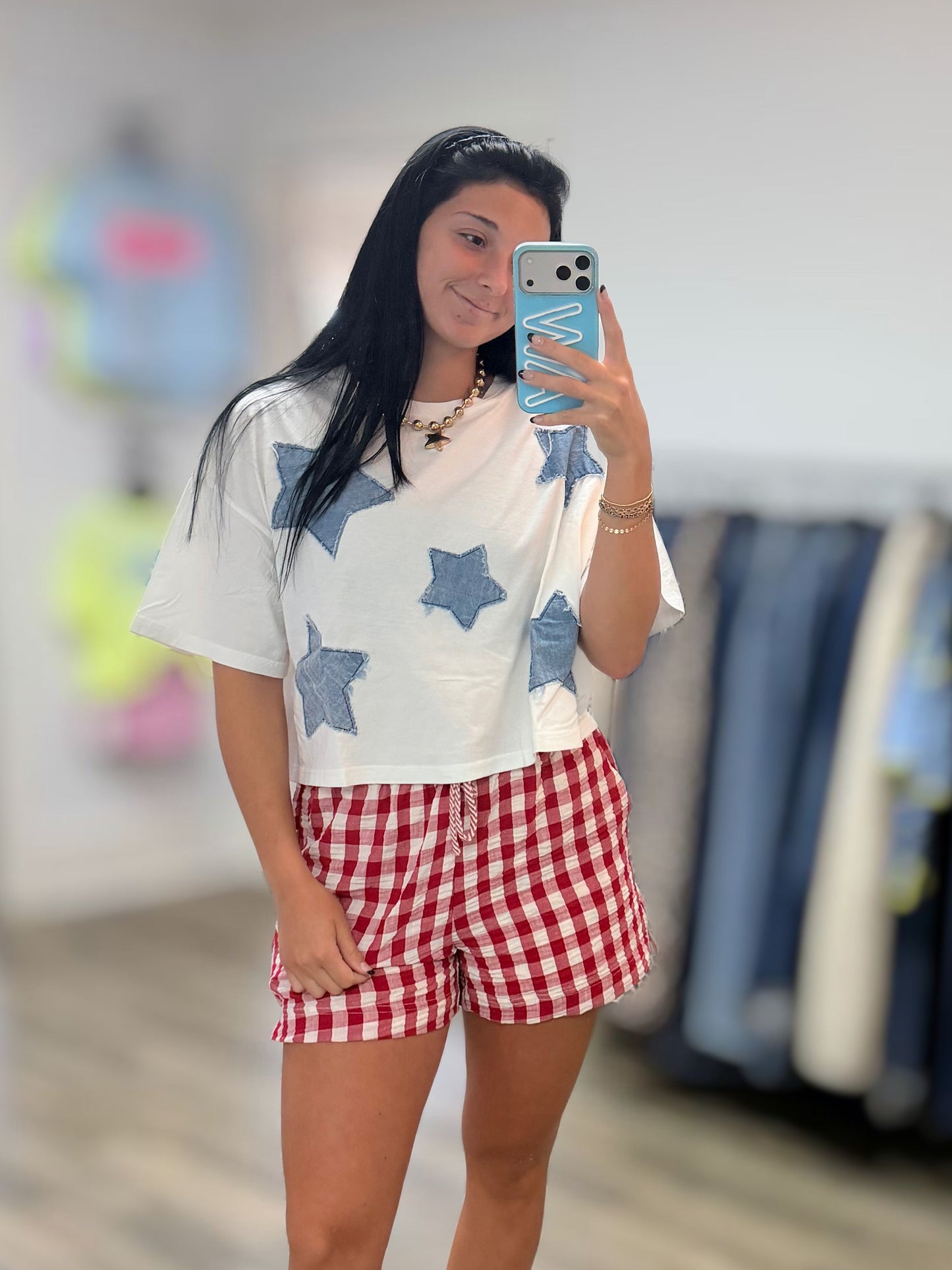 Star Patch Top