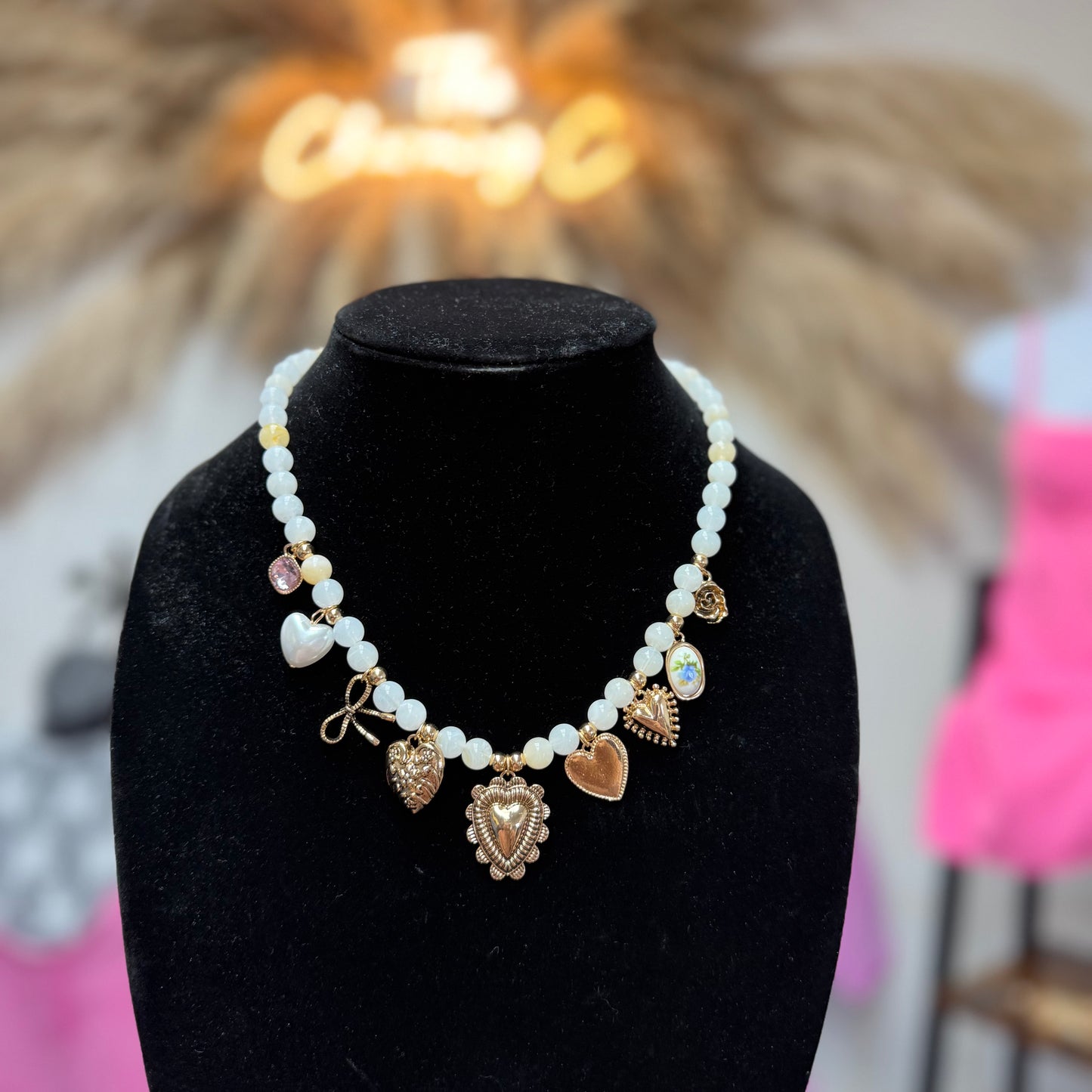 White Beaded Necklace