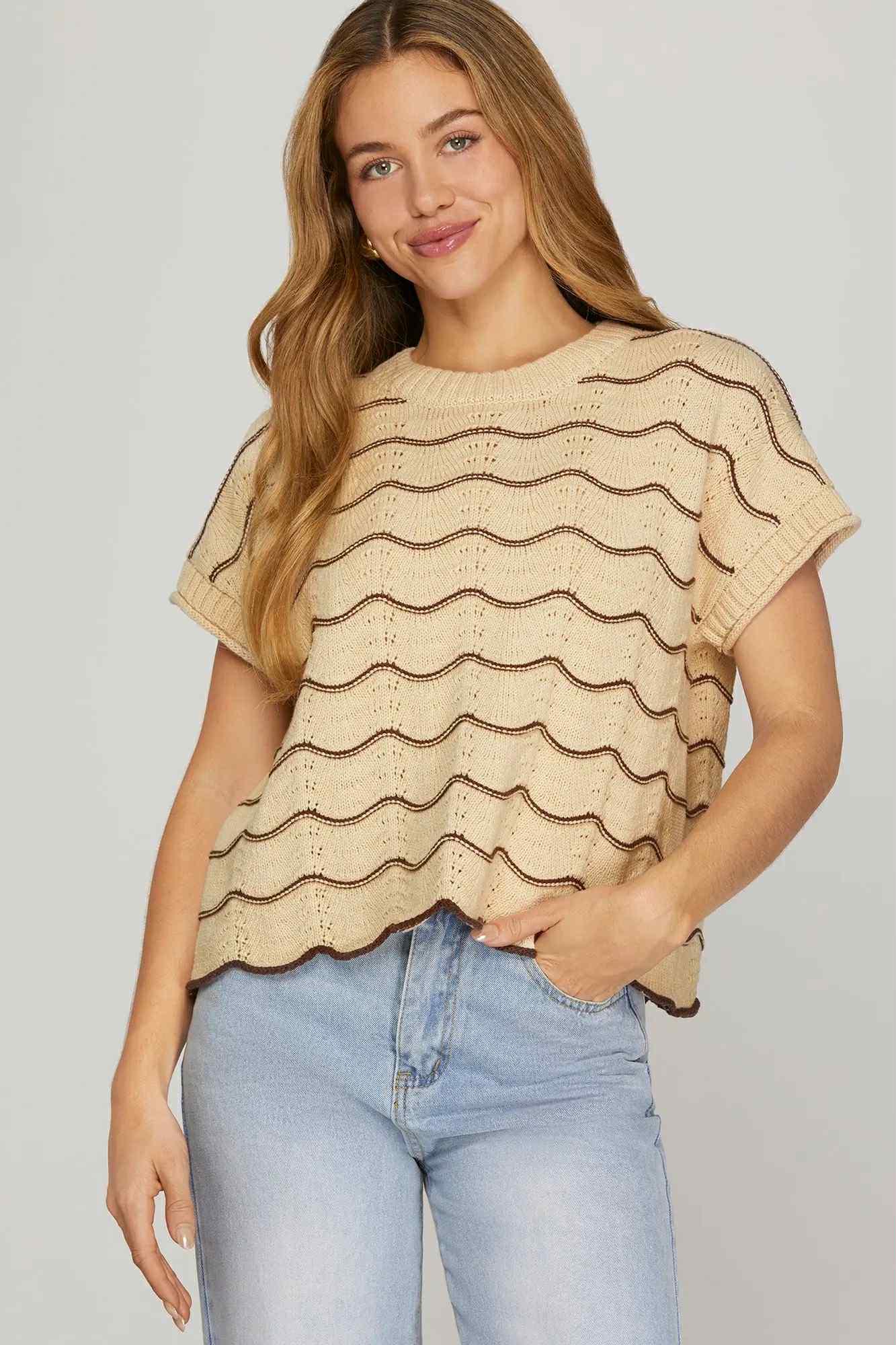 Wave Knit Top