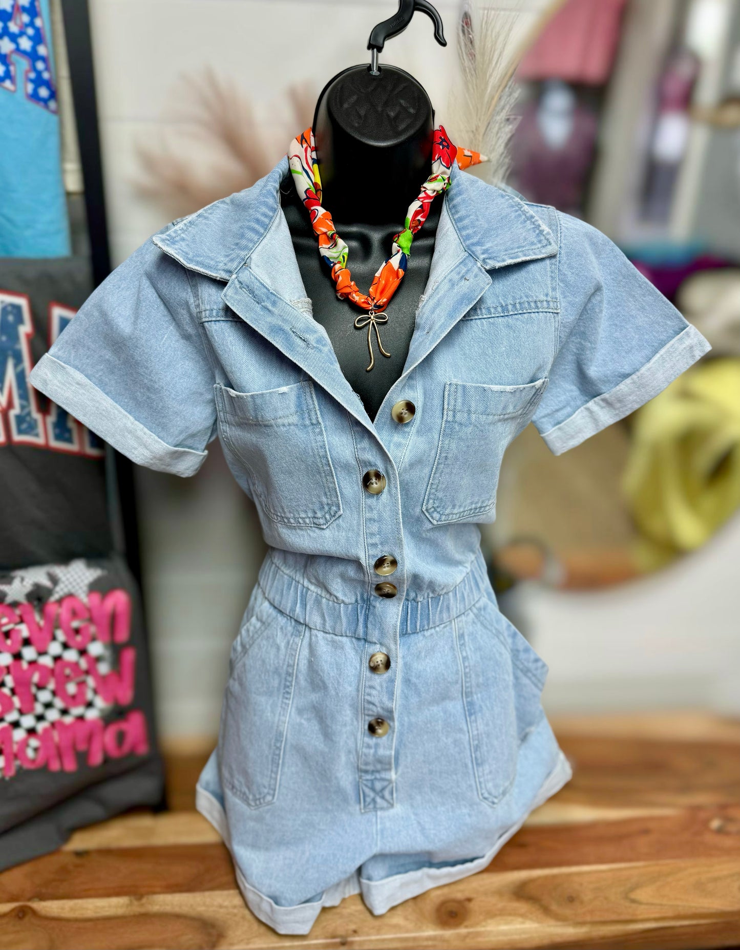 Baby Blues Denim Romper