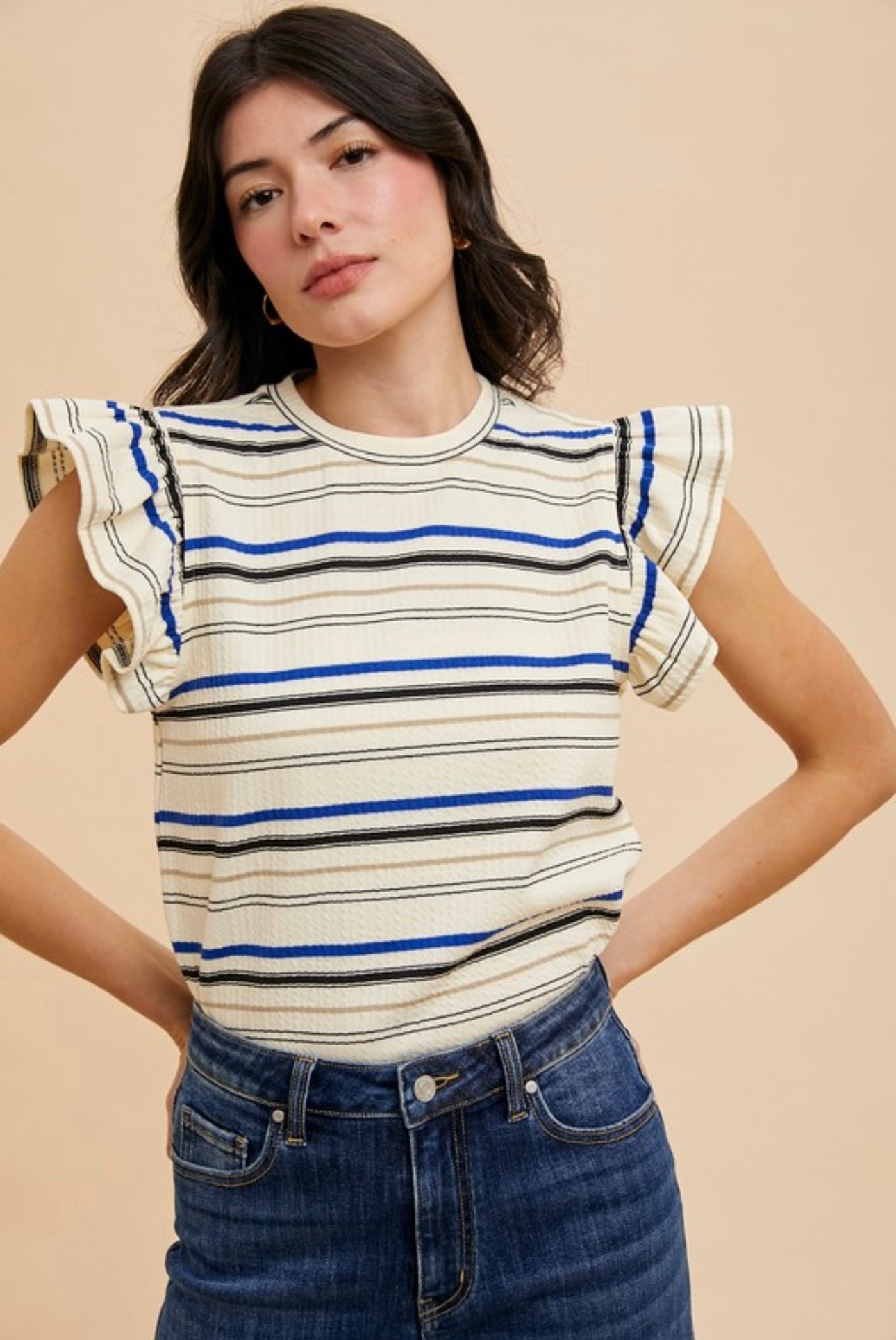 Ivory Multi Stripe Knit