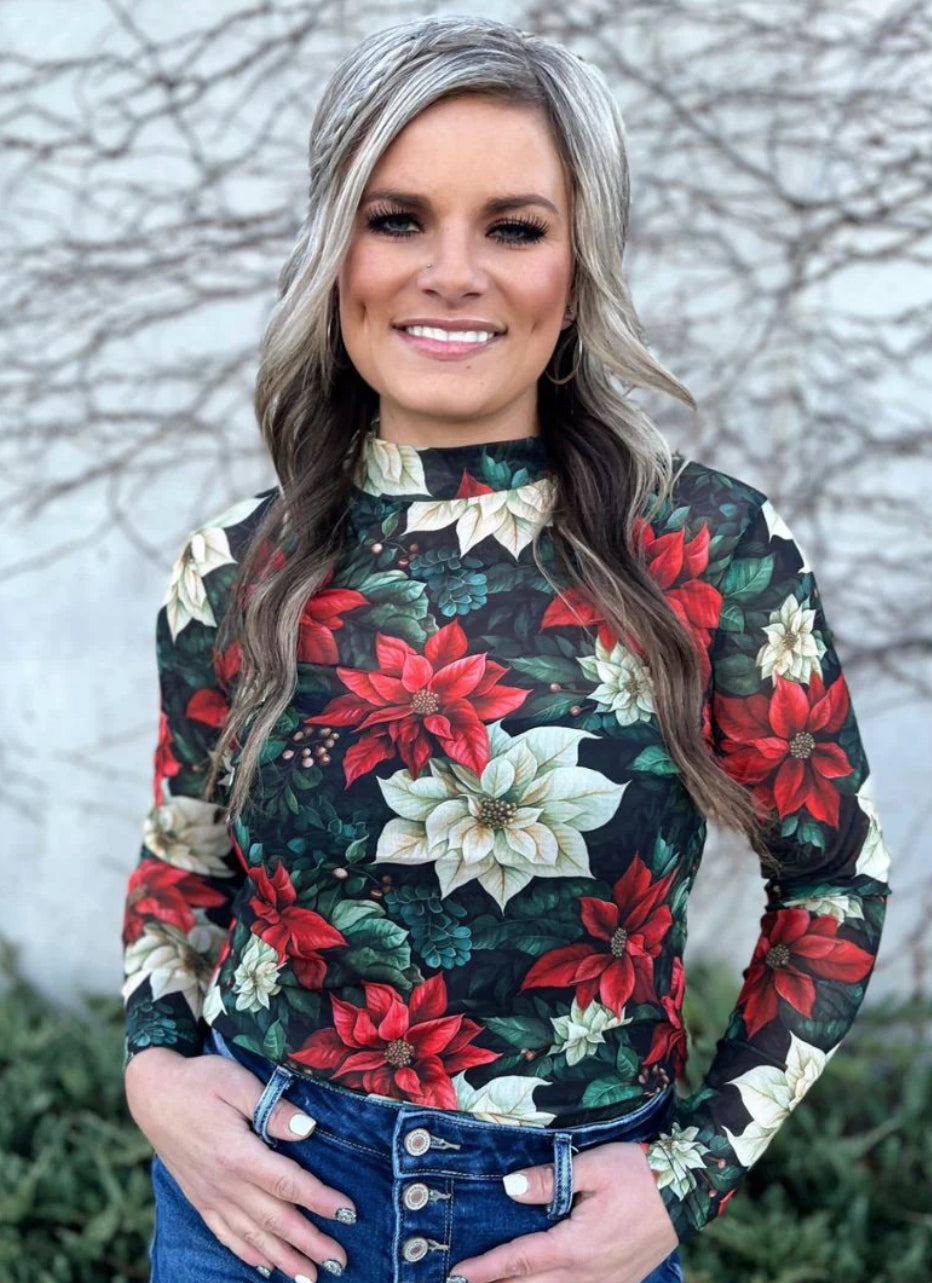 Under The Poinsettia Mesh