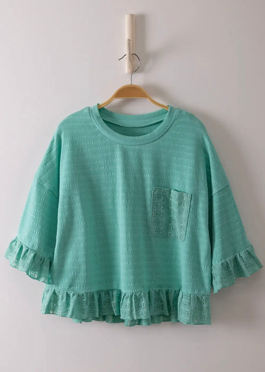 Half Sleeve Lace Top