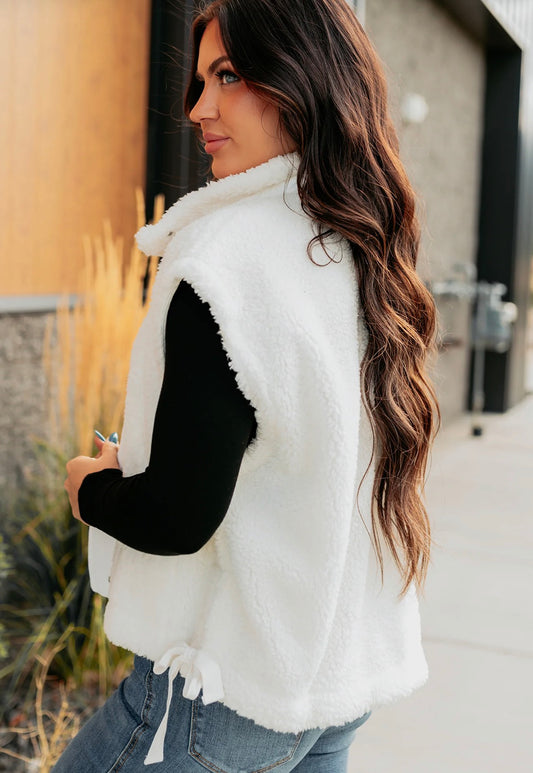 White Cozy Vest