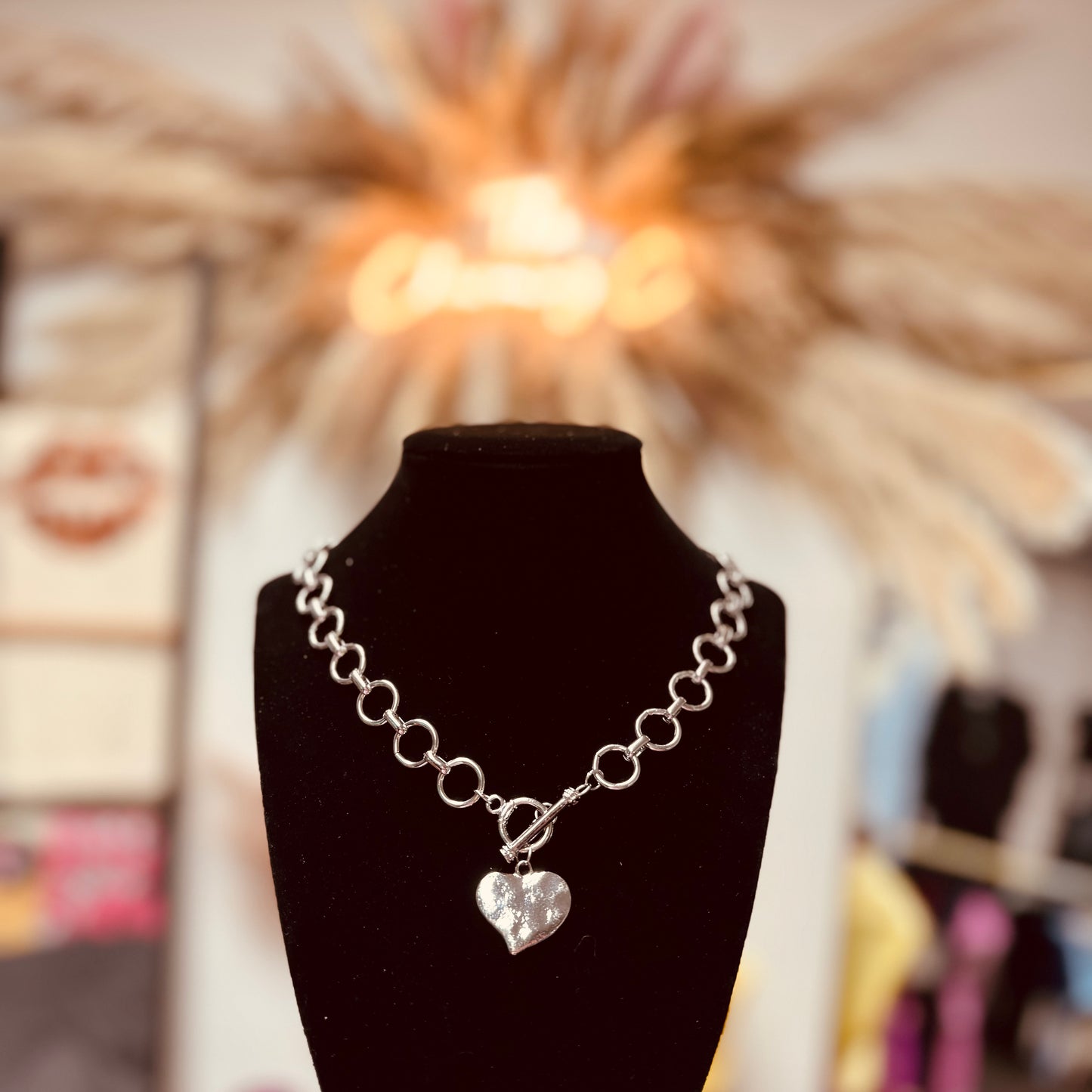 Hammered Heart Necklace