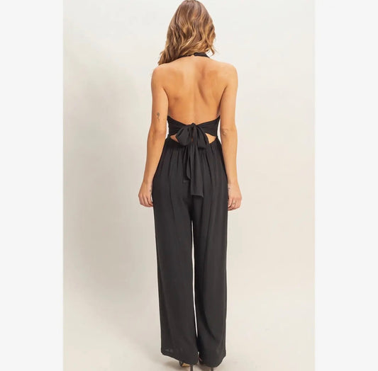 Black Halter Jumpsuit