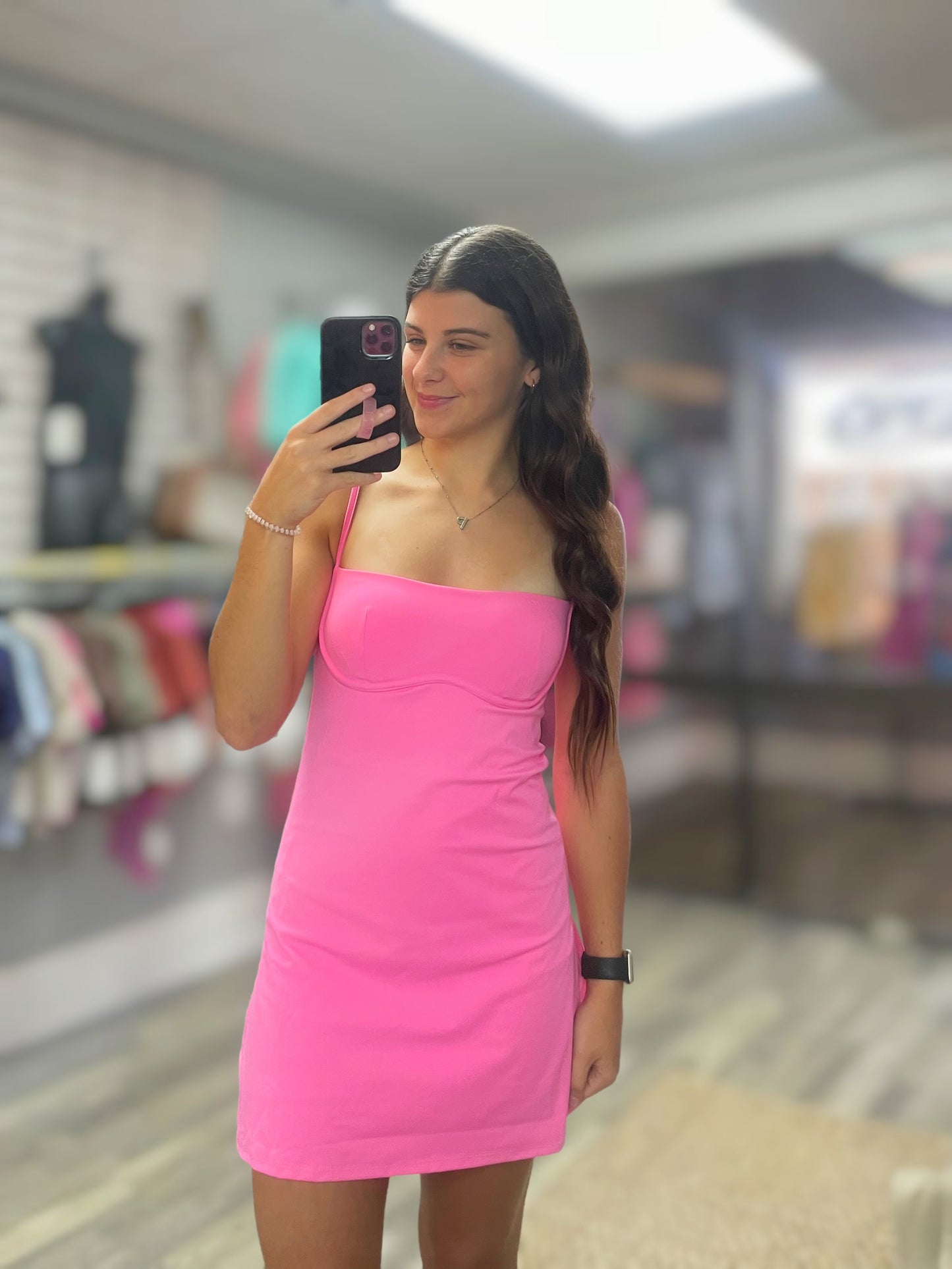 Hot Pink Sweetheart Dress