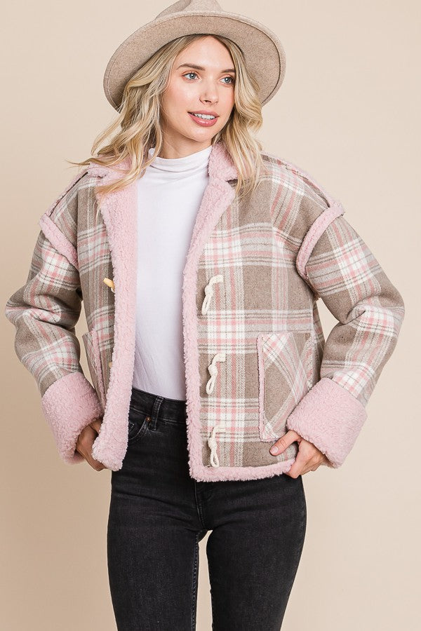 Plaid Sherpa Jacket