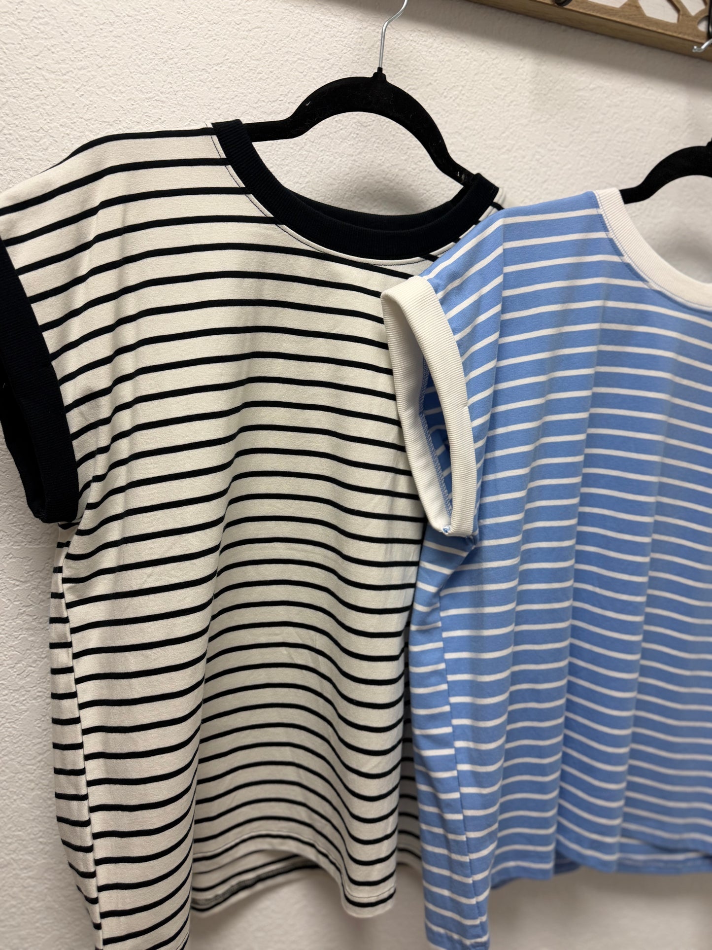 Striped Cap Sleeve Top