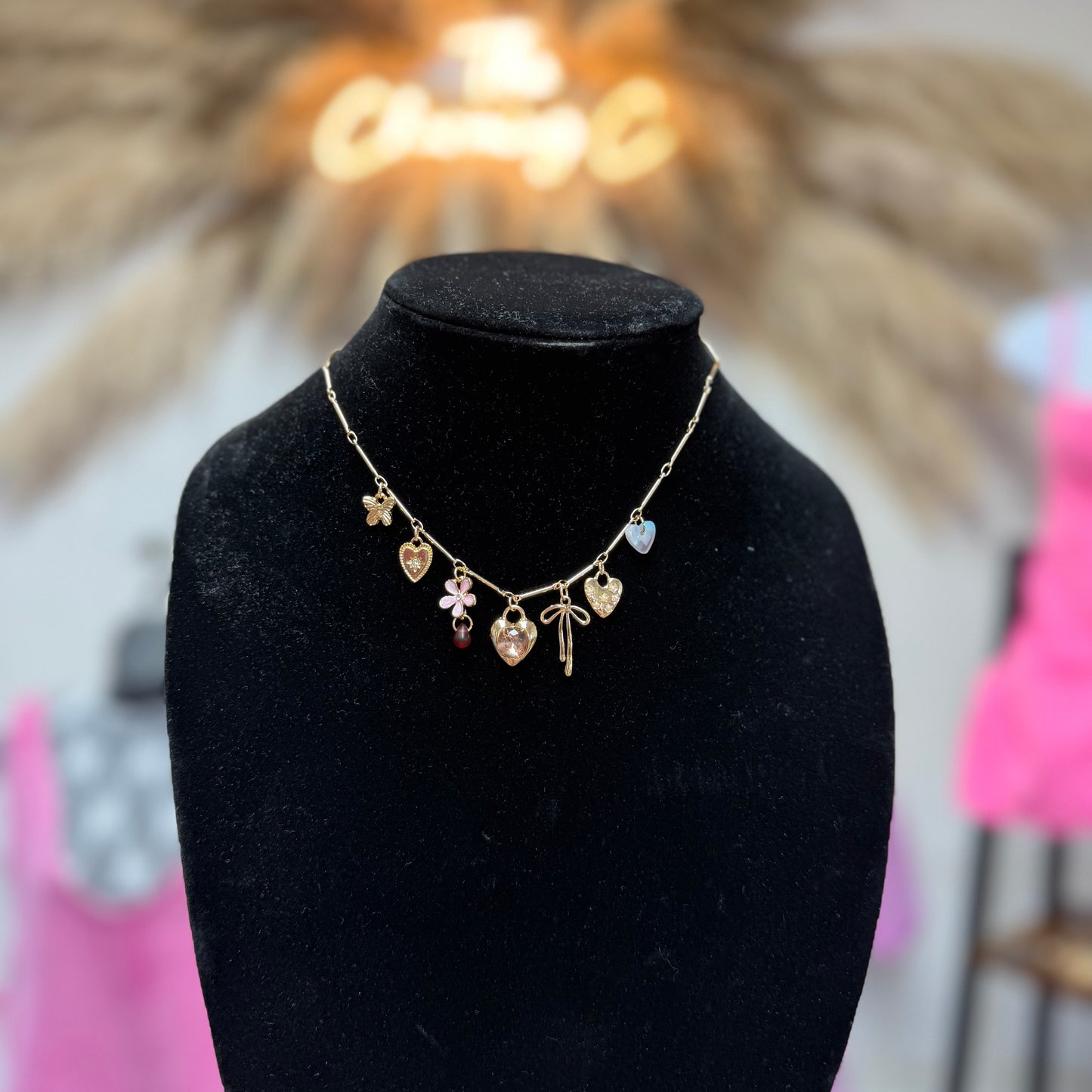 Flower Butterfly Necklace