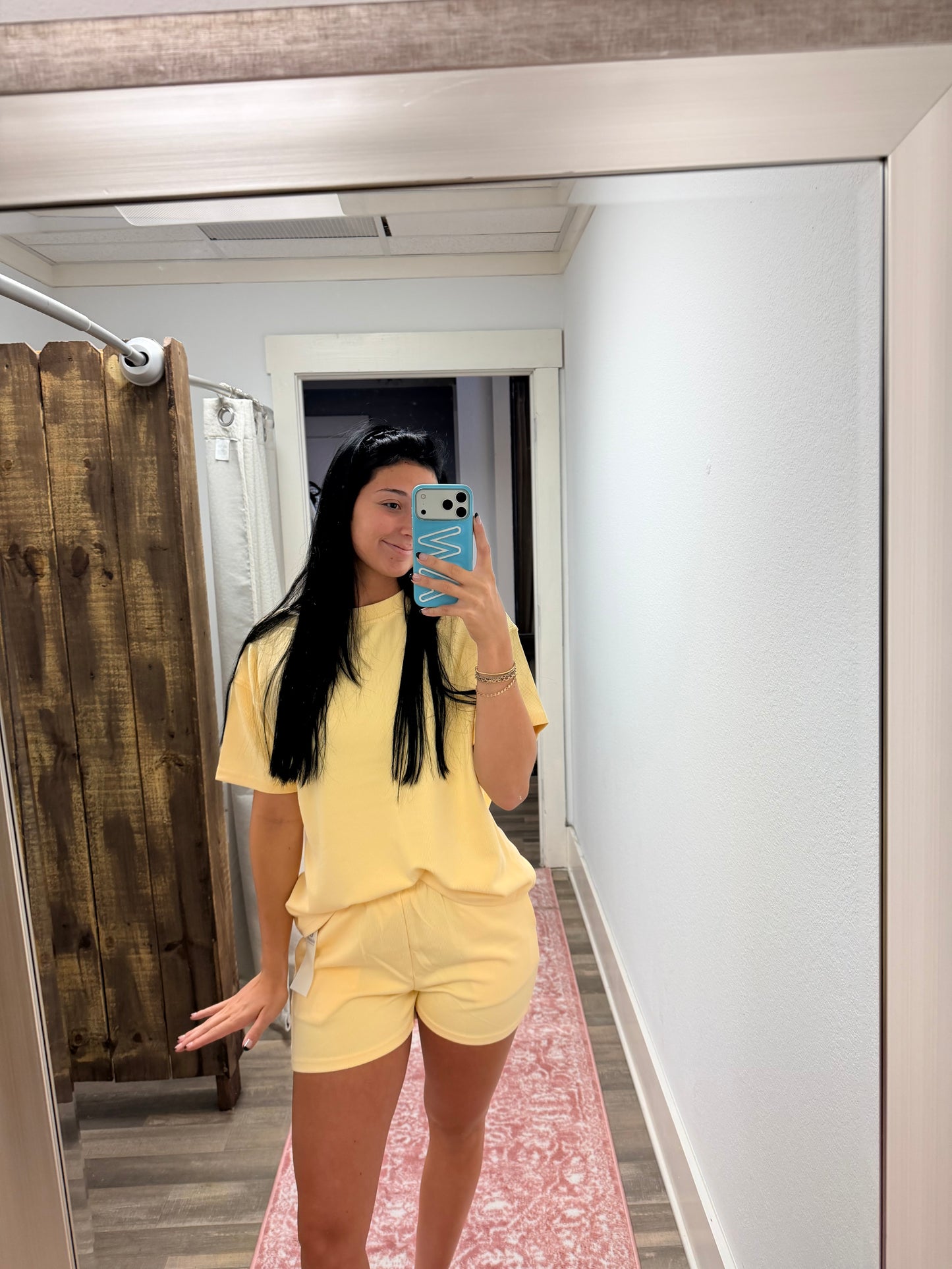 Yellow Glow Ribbed Set