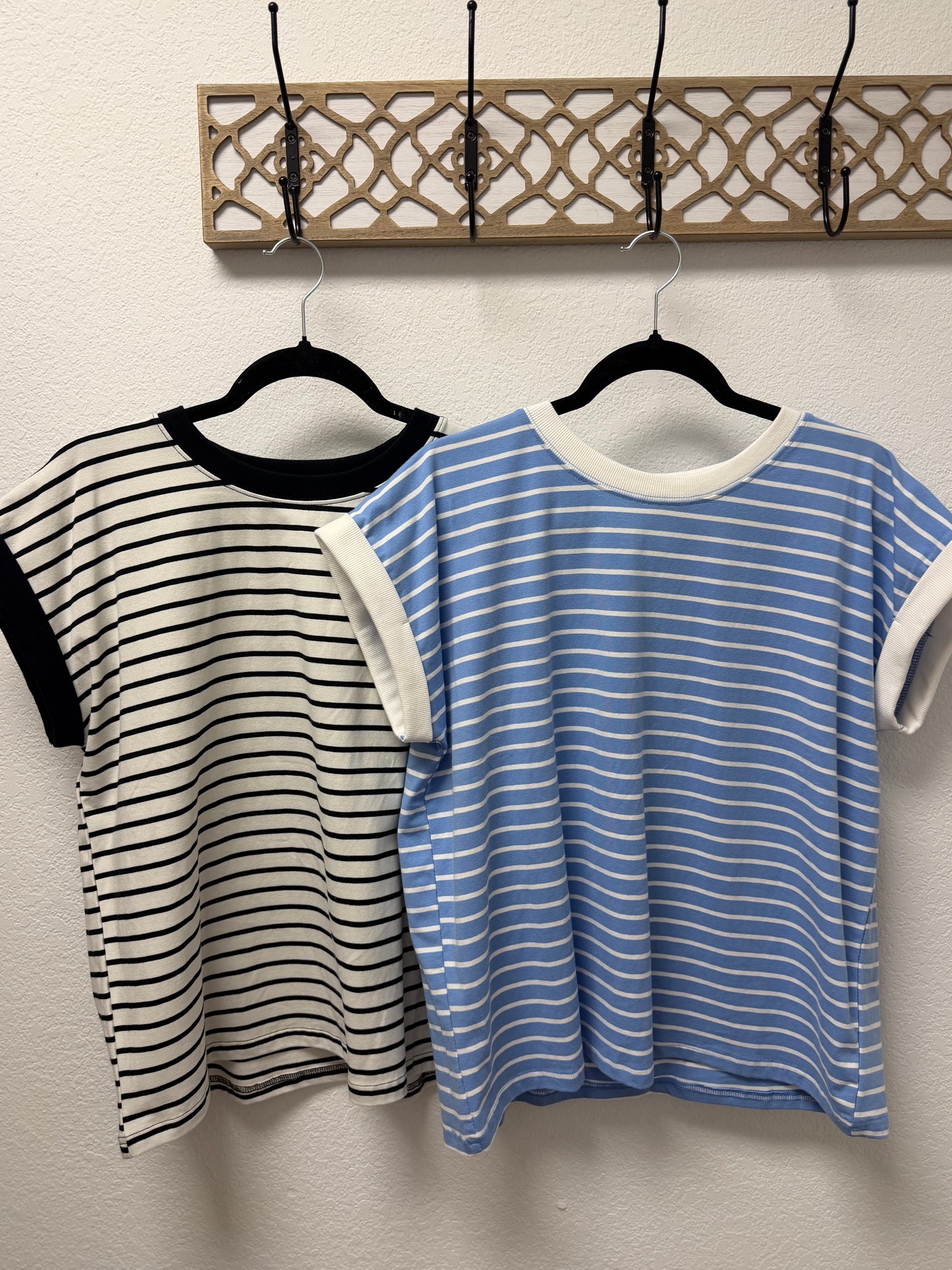 Striped Cap Sleeve Top