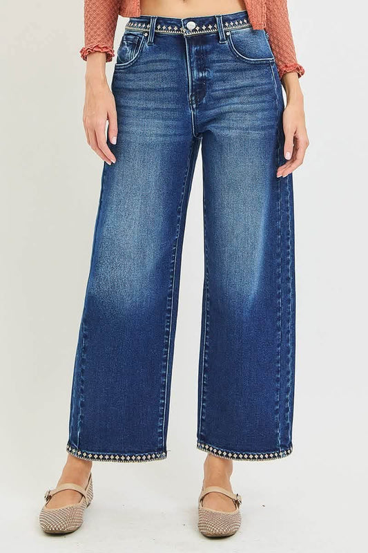 Embroidered Slouchy Barrels