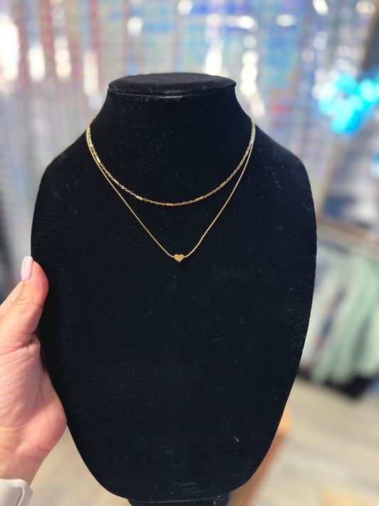 Layered Heart Necklace