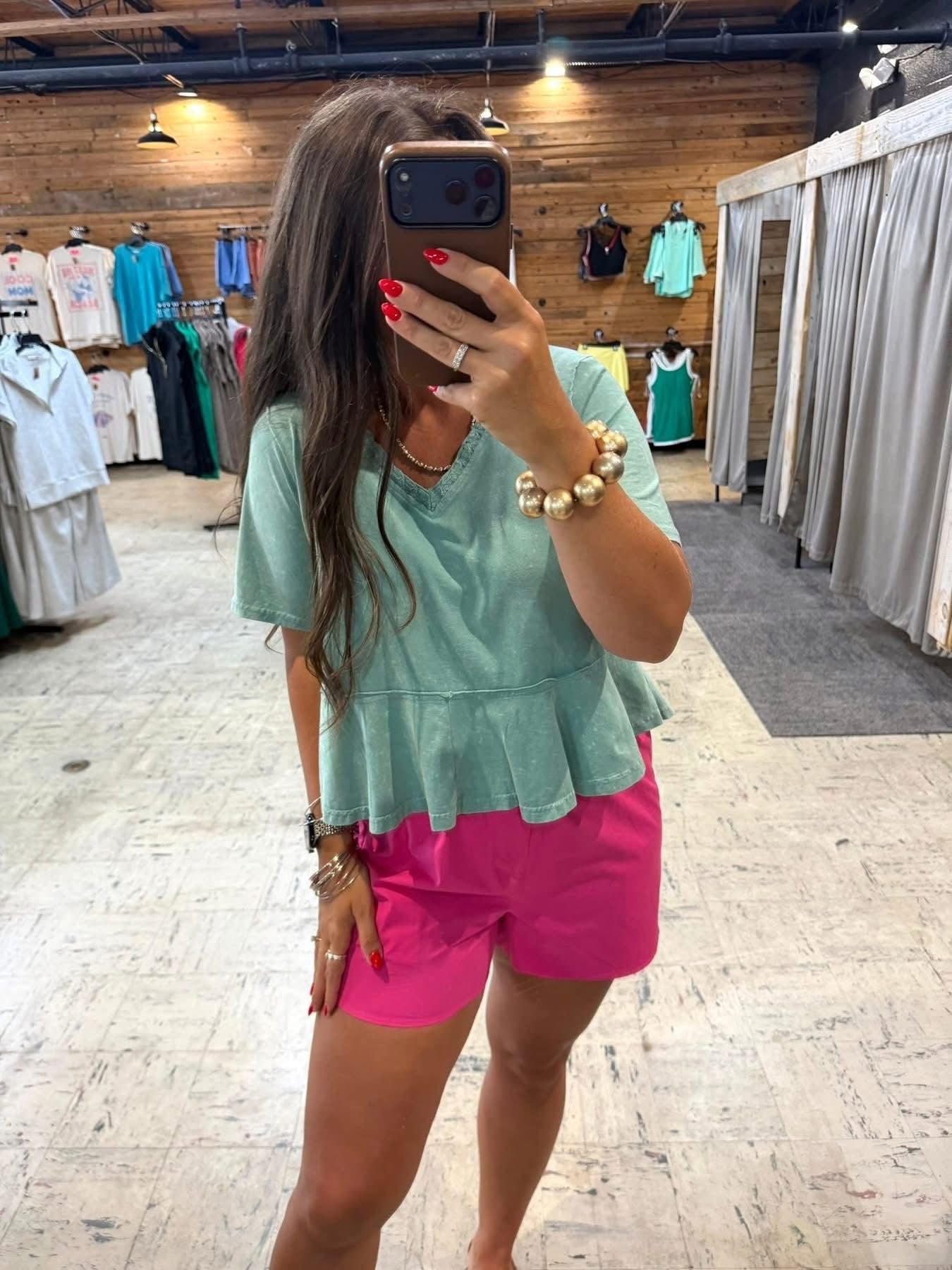 Sage Mineral Washed Top