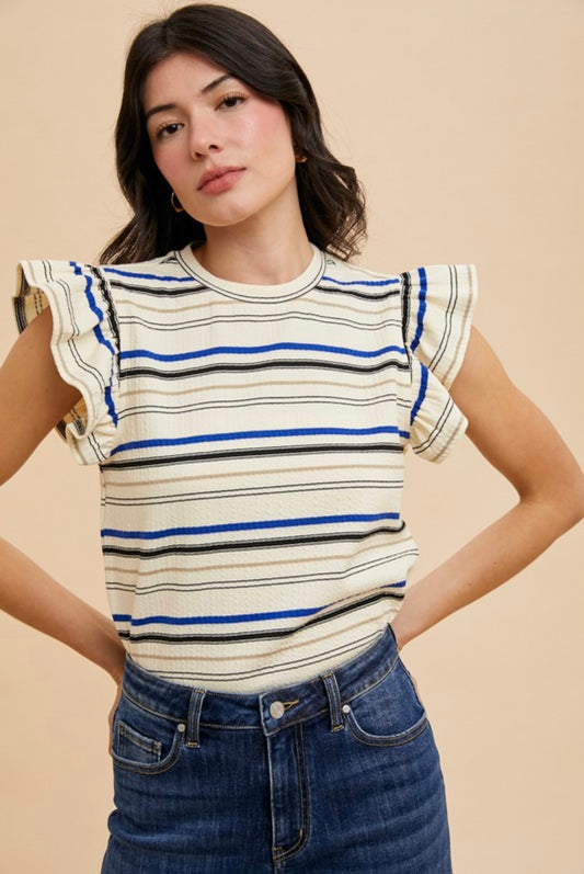 Ivory Multi Stripe Knit