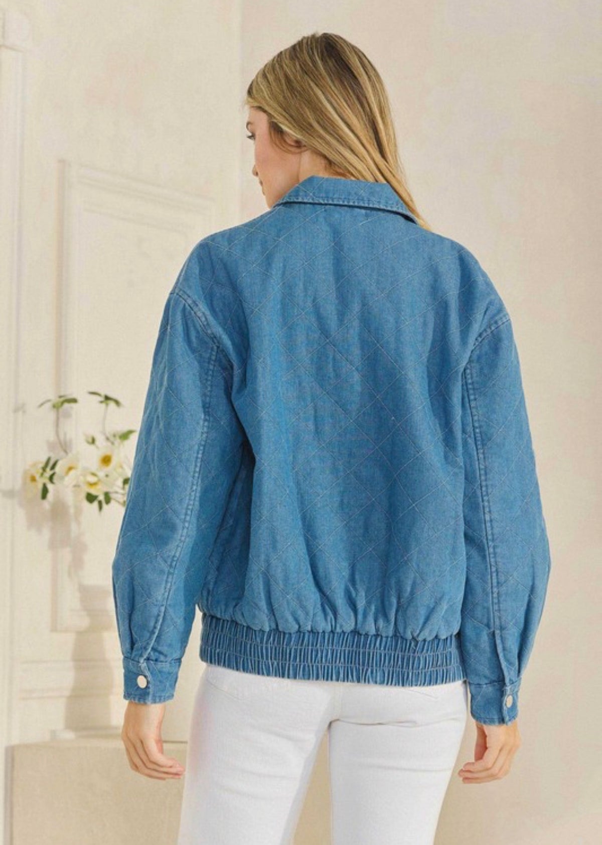 Quilt Denim Jacket