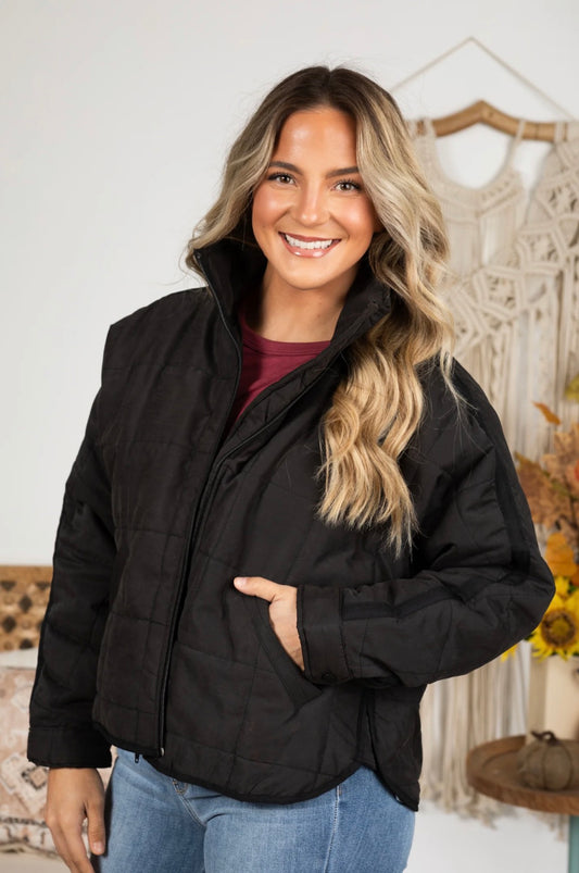 Black Quilted Jacket