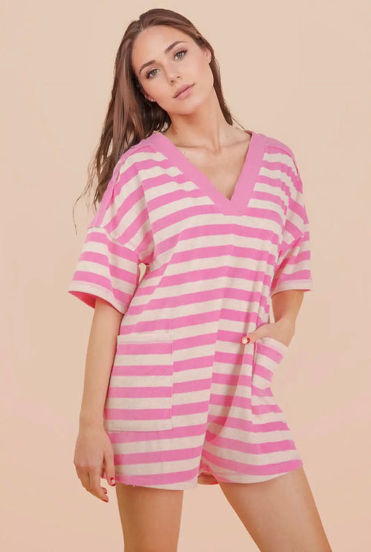Stripe Knit Romper
