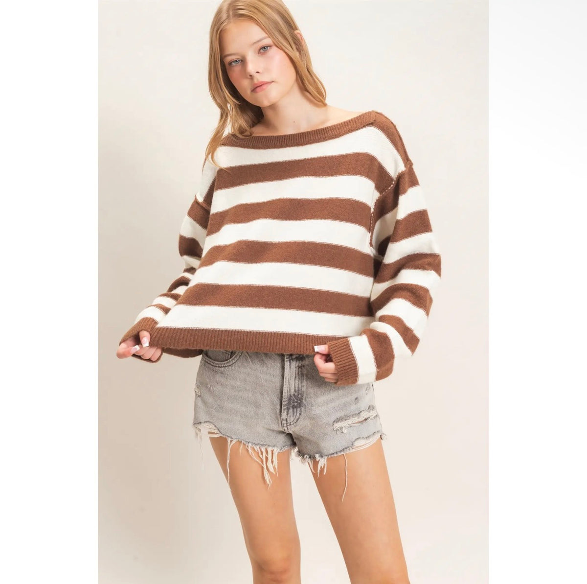 Cork Boat Neck Sweater