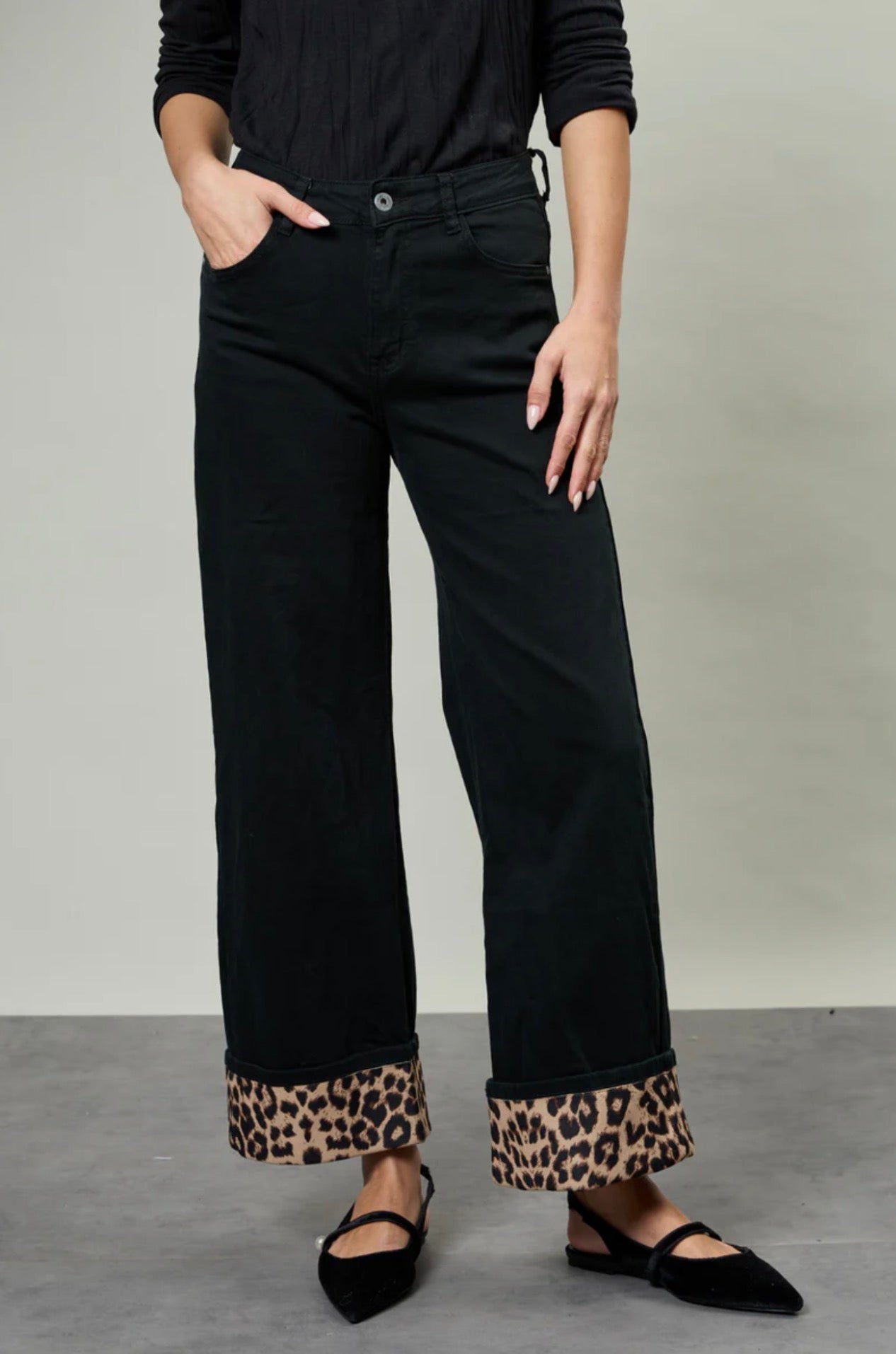 Leopard Cuff Pants