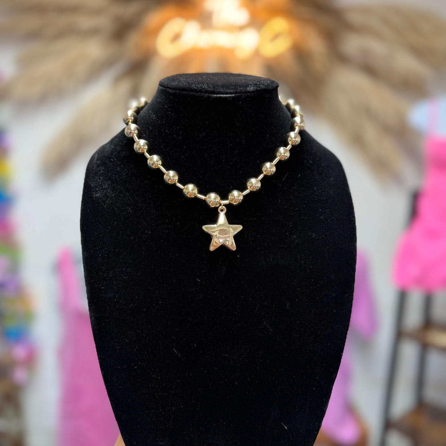 Puffy Star Necklace
