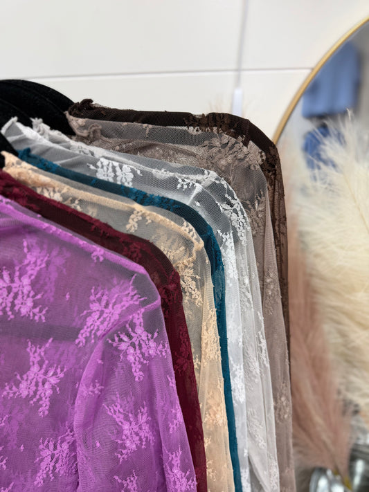 Lace Mesh Layering Top