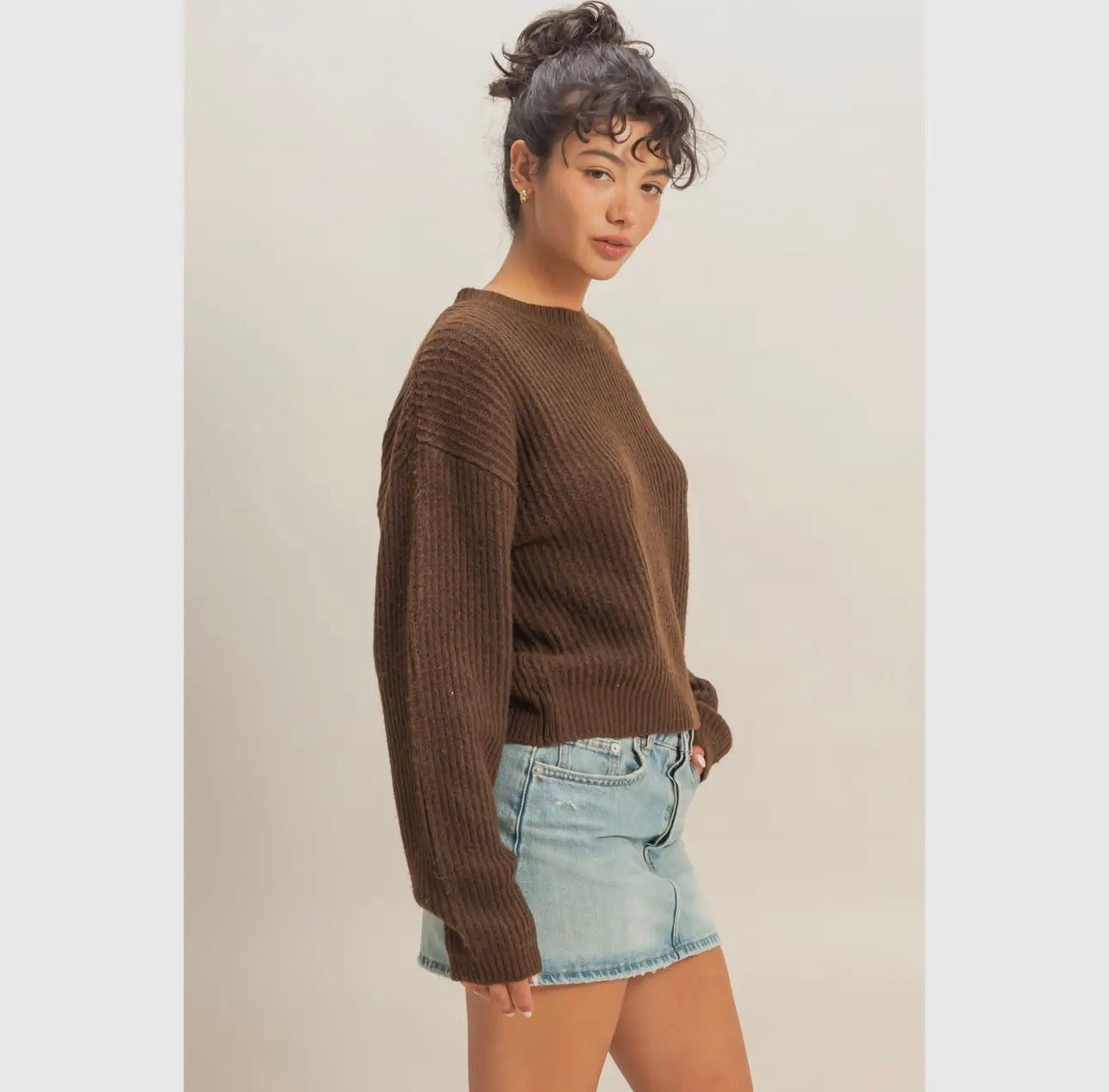 Chestnut Crew Neck Sweater
