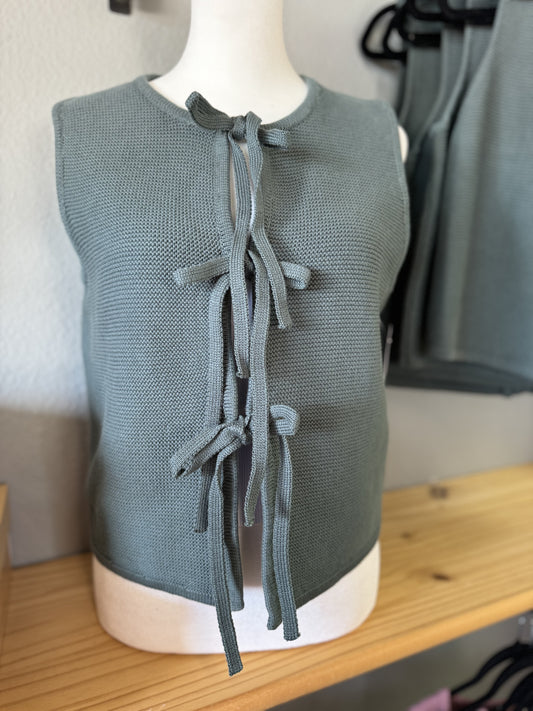 Ash Jade Tie Front Sweater