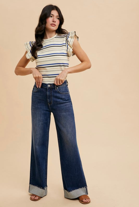 Ivory Multi Stripe Knit