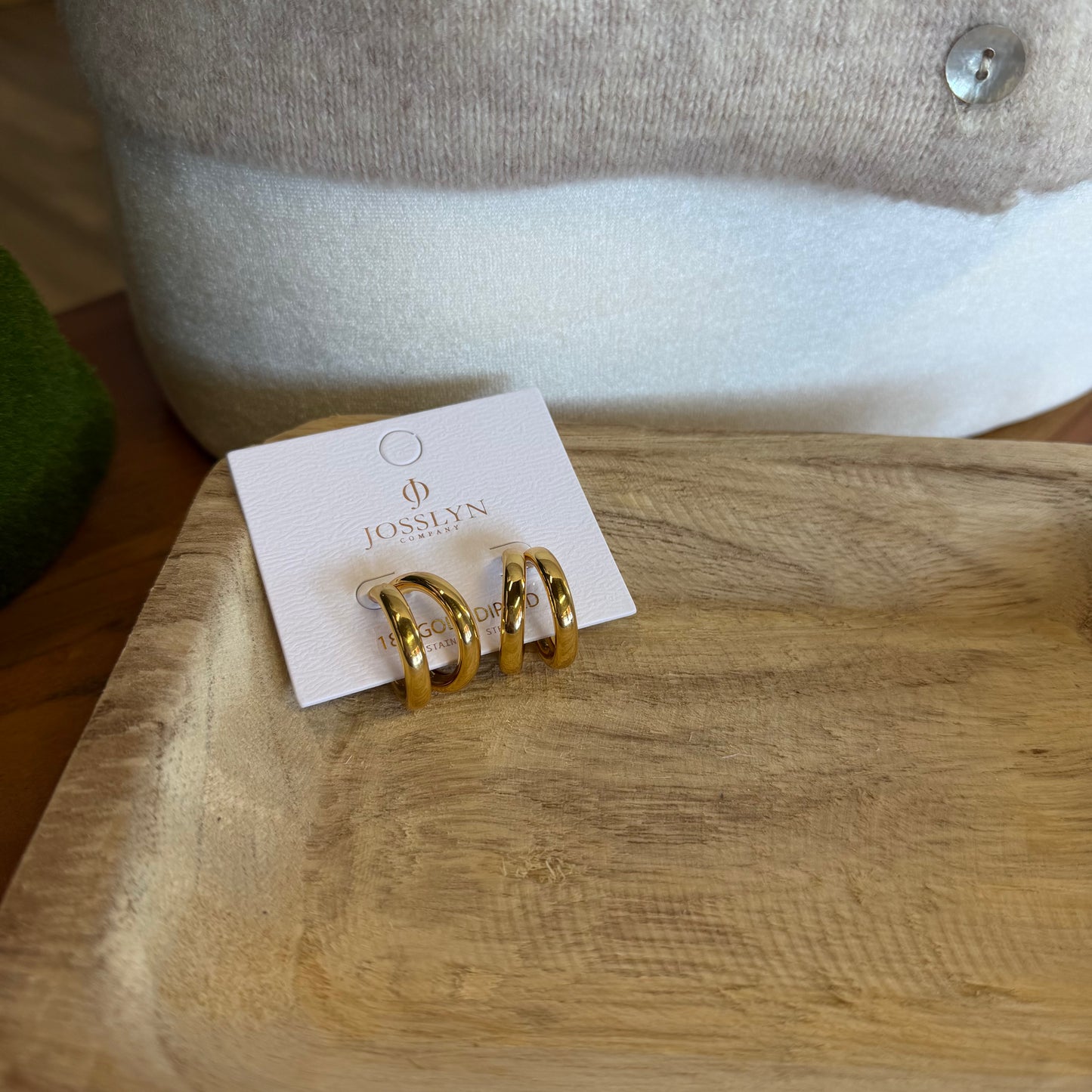 18K Gold Hoops
