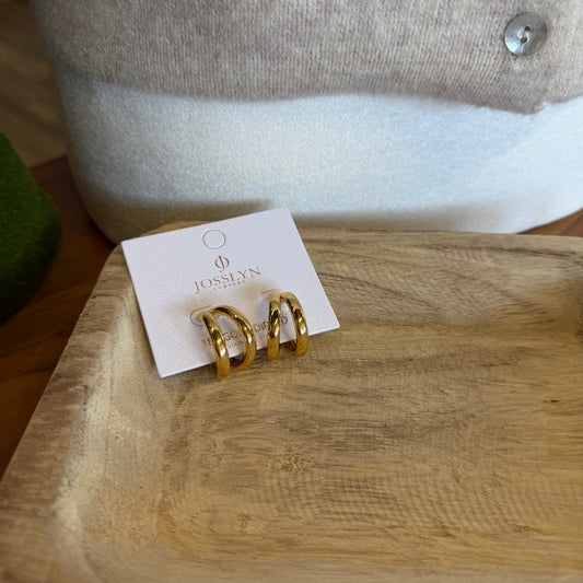 18K Gold Hoops