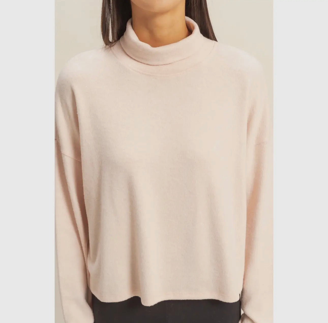 Drop Shoulder Turtleneck