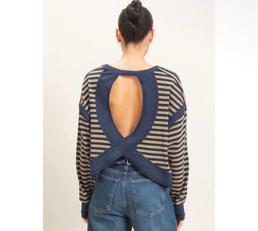 Navy Striped Long Sleeve