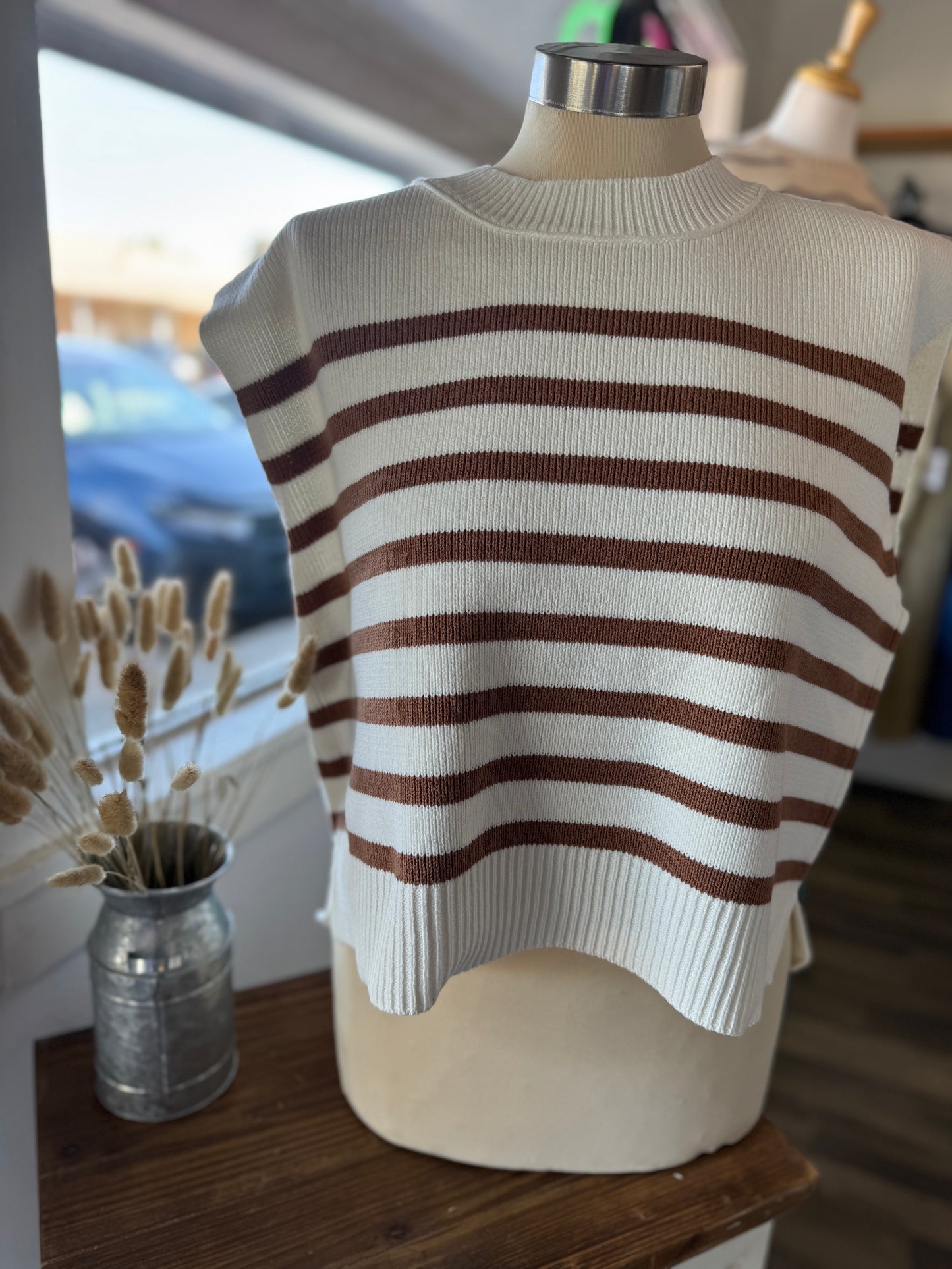 Mocha Striped Sweater