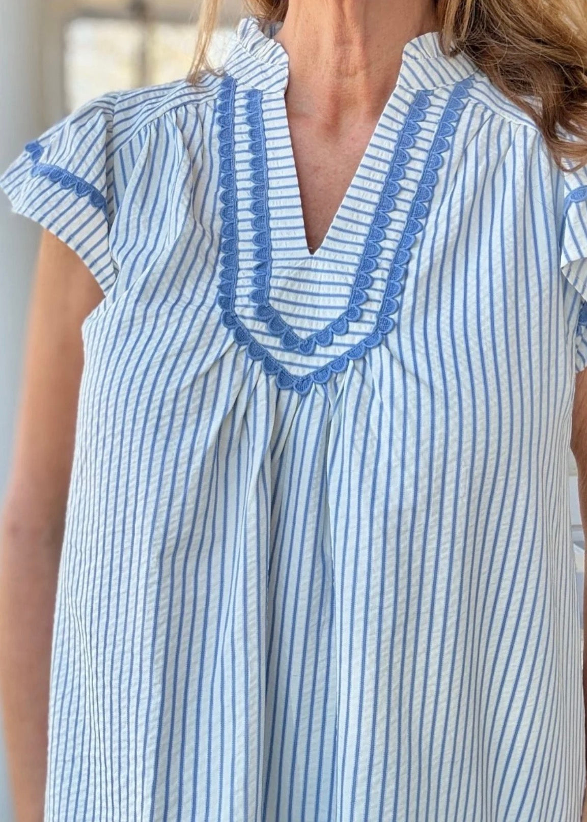 Sky Striped Top