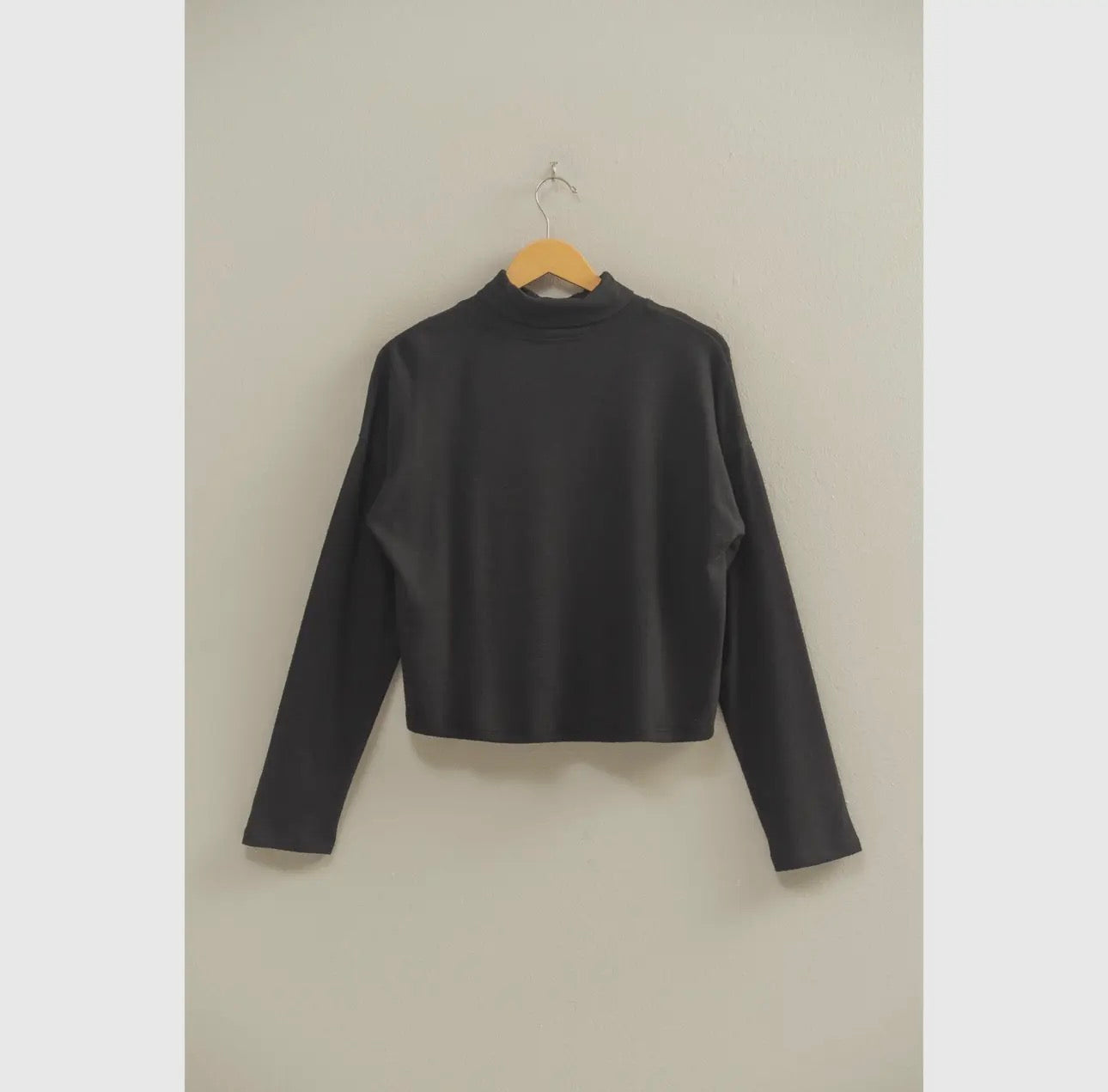 Drop Shoulder Turtleneck
