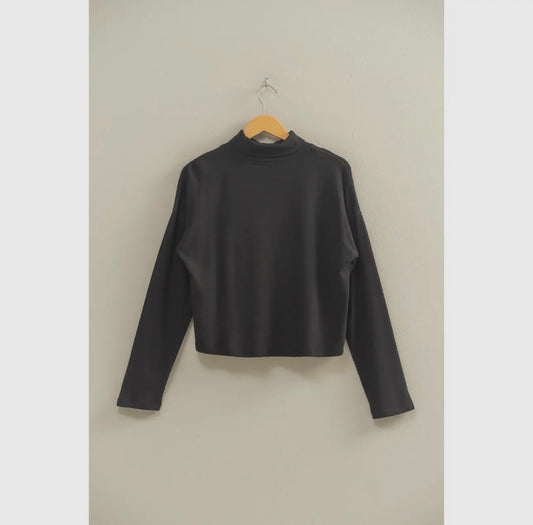 Drop Shoulder Turtleneck