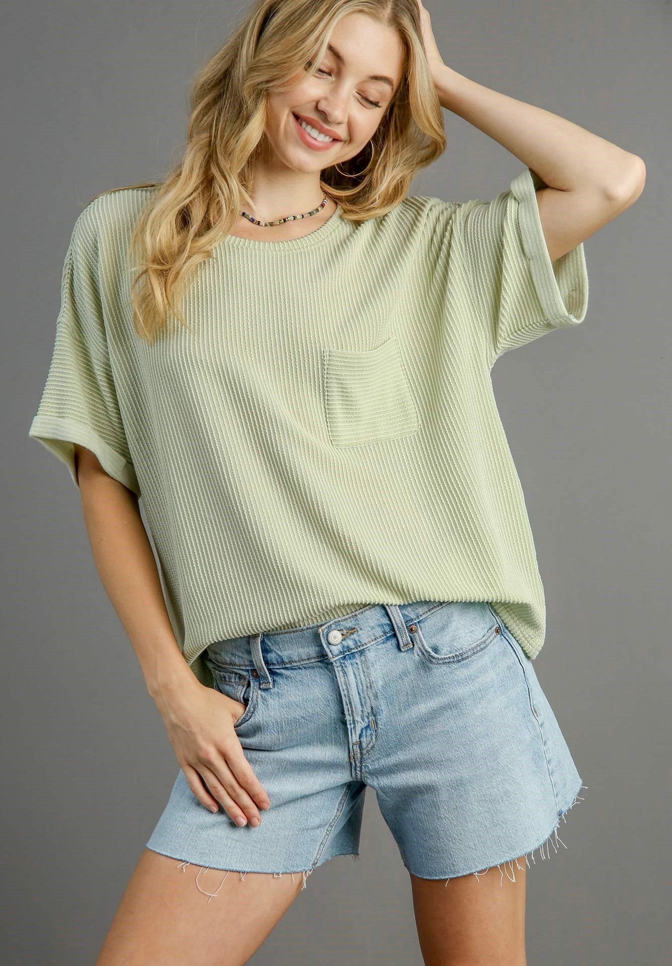 Chest Pocket Knit Top