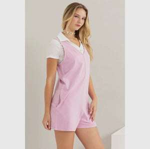 Pink Sleeveless Romper