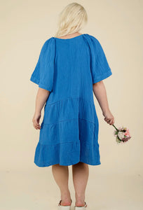 Plus Babydoll Tiered Flare Dress