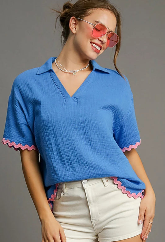 Sapphire Ric Rac Top