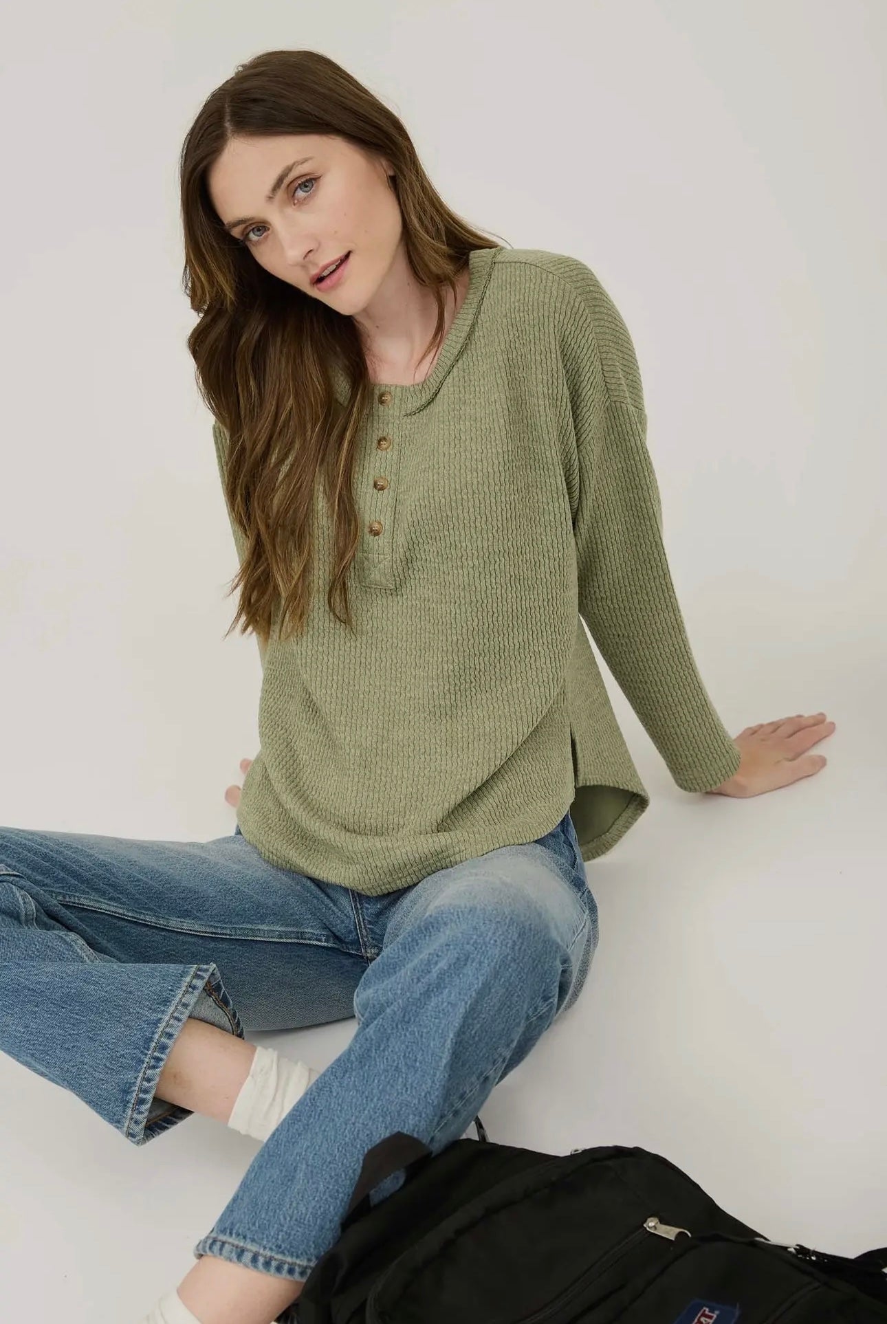 Knit Henley Knit Top