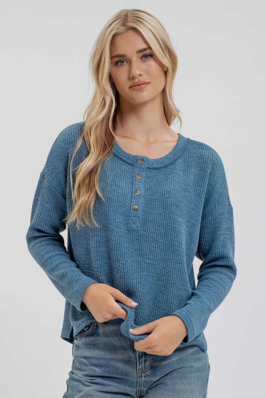 Knit Henley Knit Top