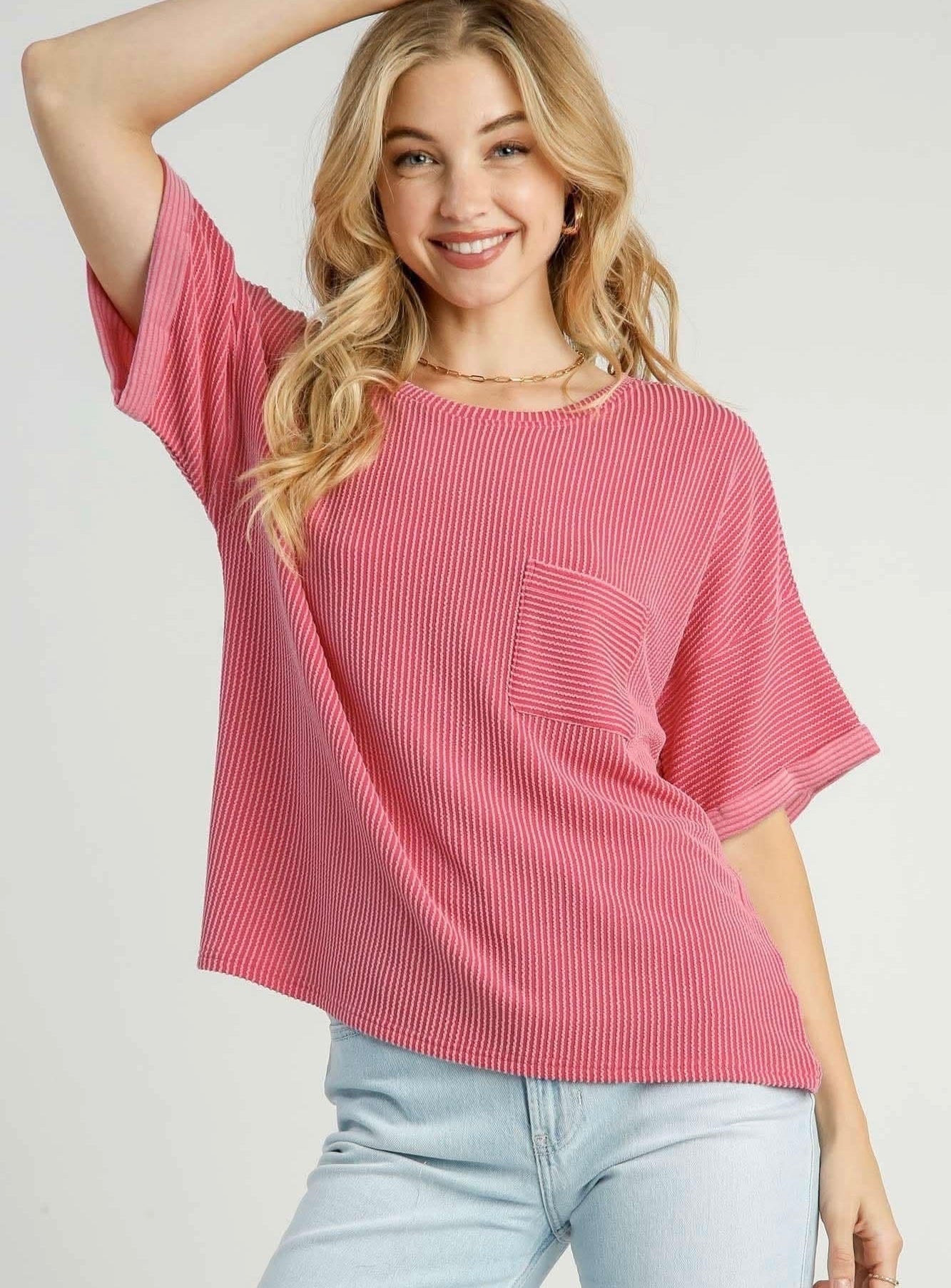 Chest Pocket Knit Top