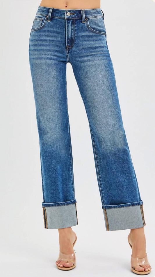 High Rise Loose Straight Jean