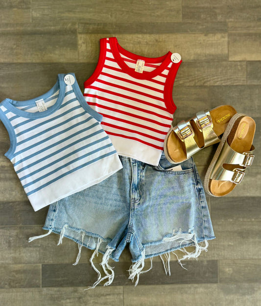 Distressed Hem Shorts