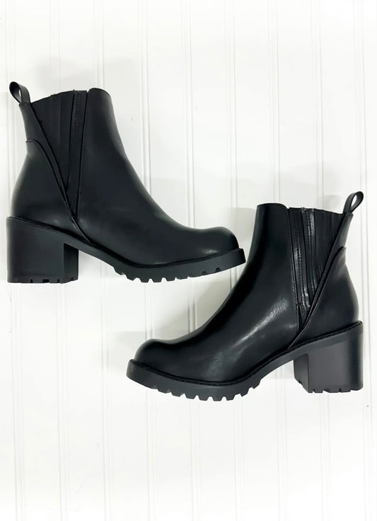 Sky Platform Faux Leather Boots